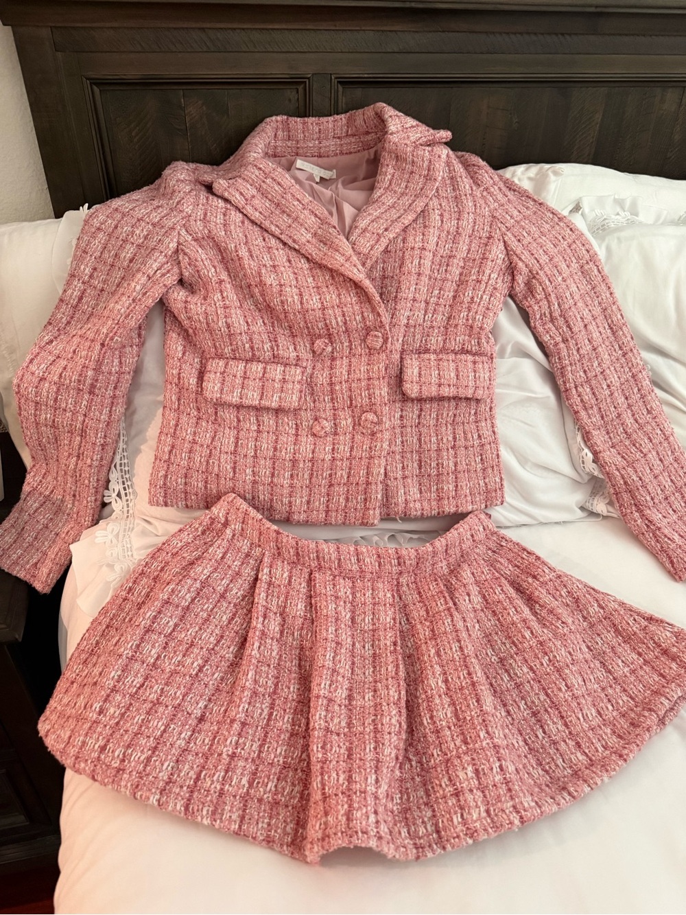 Women’s Tweed Blazer and Skirt Set
